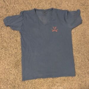Casual Blue V-Neck Women's Tee